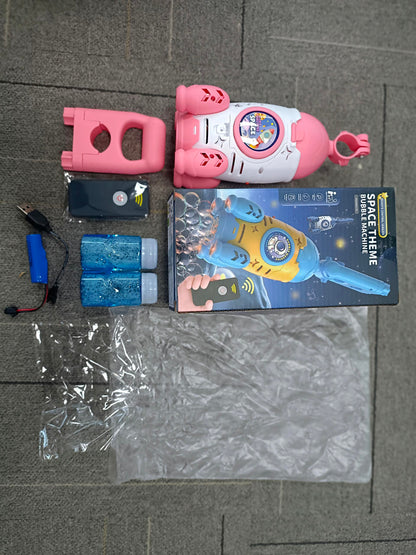 Remote Control Bubble Gun for Kids Automatic Rocket Bubble Machine Bicycle Use & Handheld Rechargeable Bubble Bubble Blower Toys