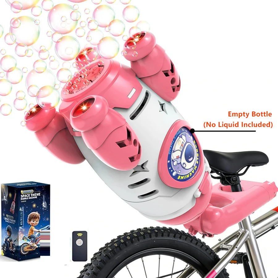 Remote Control Bubble Gun for Kids Automatic Rocket Bubble Machine Bicycle Use & Handheld Rechargeable Bubble Bubble Blower Toys