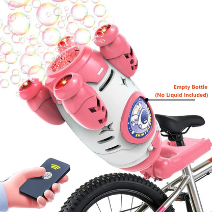 Remote Control Bubble Gun for Kids Automatic Rocket Bubble Machine Bicycle Use & Handheld Rechargeable Bubble Bubble Blower Toys
