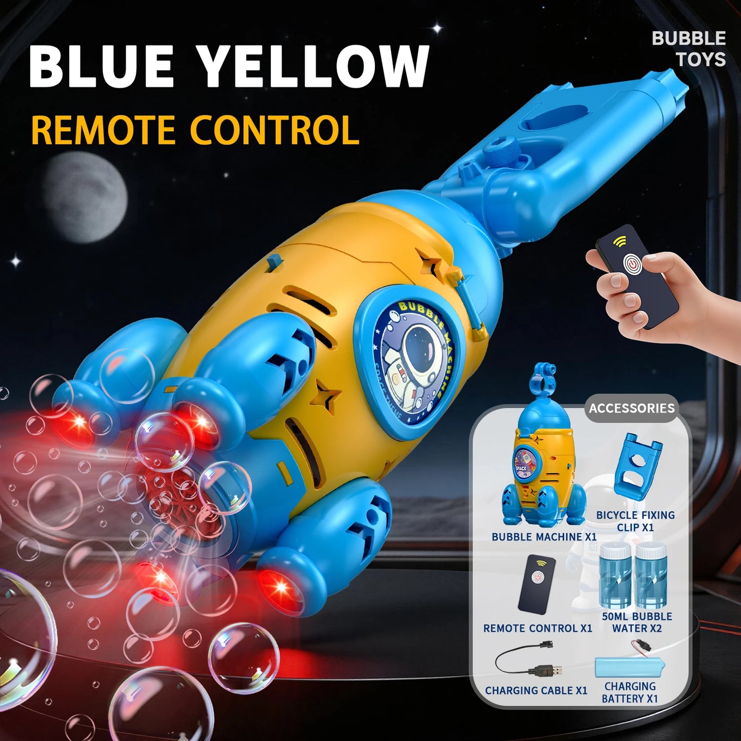 New Automatic Electric Plastic Bubble Machine for Kids Outdoor Bazooka Bubble Gun Toddler Bubble Blower for Children Bike Party