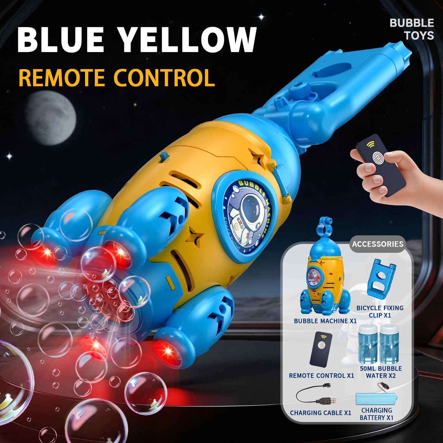 New Automatic Electric Plastic Bubble Machine for Kids Outdoor Bazooka Bubble Gun Toddler Bubble Blower for Children Bike Party