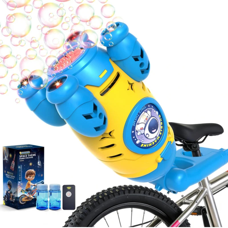 New Automatic Electric Plastic Bubble Machine for Kids Outdoor Bazooka Bubble Gun Toddler Bubble Blower for Children Bike Party