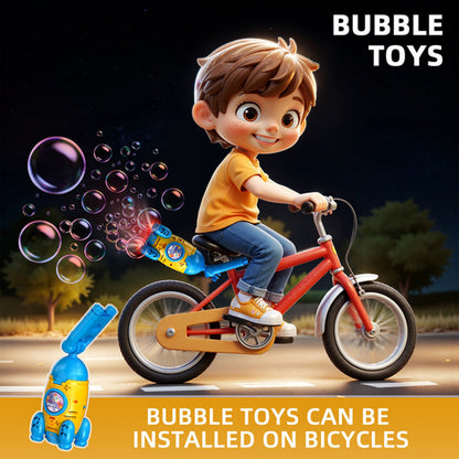 Remote Control Bubble Gun for Kids Automatic Rocket Bubble Machine Bicycle Use & Handheld Rechargeable Bubble Bubble Blower Toys