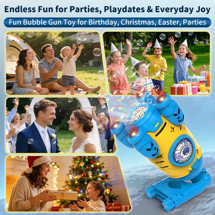 Remote Control Bubble Gun for Kids Automatic Rocket Bubble Machine Bicycle Use & Handheld Rechargeable Bubble Bubble Blower Toys